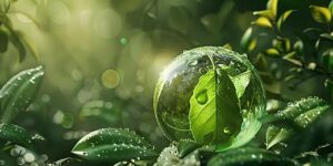 pngtree green globe environmental sustainability with icons of esg co2 reduction circular image 16204071